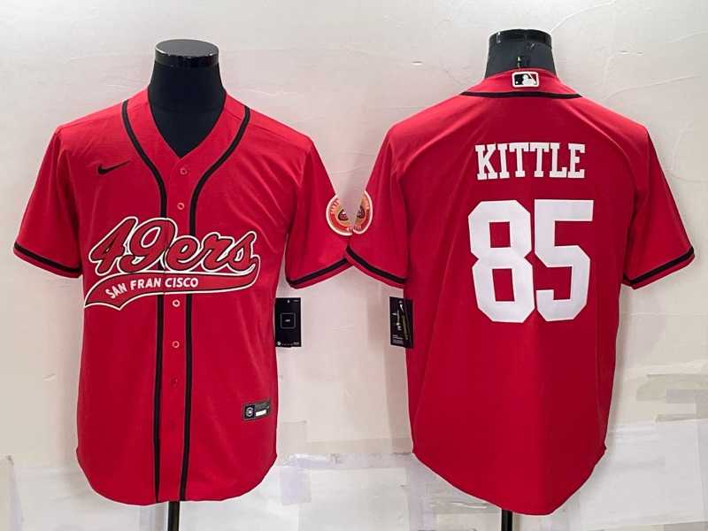 San Francisco 49ers 85 George Kittle Red Men's Stitched Cool Base Nike Baseball Jersey,We sell and wholesale San Francisco 49ers 85 George Kittle Red Men's Stitched Cool Base Nike Baseball Jersey on line form chian!